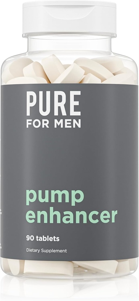Erkekler için Pure for Men Pump Advancedr | Pre Workout Supplement for Muscle Pump, Stamina ve Artan Kan Akışı | L-Arginine & L-Citrulline | Focus and Energy Support | 90 Count
