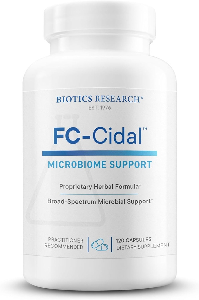 Biotics Research FC CidalTM Herbal Mix Women & Men- 500 mg/Serving için GI Gut Sağlığı Tamamladı - 7 Herbs Perrietary Mix Supplement Supports Health GI Function and Microbial Balance 120 Capsules