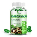 Magnezyum Glycinate 400 mg, High Abxia Magnezyum Supplements Softgels with Vitamin E, B6, Banyo için çinko, Calm, Muscle Relaxation & Bone Health, Gluten-Free, Non-GMO, 60 softgels