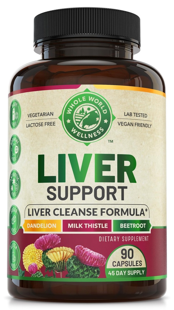Advanced Liver Cleanse Detox & Repair Formula for Adult with Milk Thittle, Organic Liver Detox & συμπλήρωμα υποστήριξης για άνδρες και γυναίκες, 90 χάπια ηπατική επισκευή & υποστήριξη Detox, 512mg (45 ημερών προμήθεια)