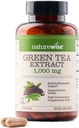 NatureWise Green Tea Extract Capsules 1000 mg -% 50 EGCG & 98 Polyols - Ekstra Güçlü Yeşil Çay Pilleri - Kalp Sağlığı ve Enerji - Vegan, Non-GMO - 60 Count[30-Day Supply]