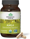 ORGANIC INDIA Amla Capsules Organik - Hint Gooseberry Herbal Vitamin Tamam, Amla Supplement, Immune Support, Vegan, Gluten-Free, Ayurvedic, Antioksi, Non-GMO - 60 Capsules