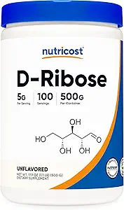 Nutricost D-Ribose Toz 500 Grams - 5000 mg Arada, Non-GMO (500 G (2 Pack)