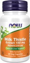 NOW Foods Supplements, Silymarin Milk Thistle Extract 150 mg with Turmeric, Supports Liver Function*, 60 Veg Capsules