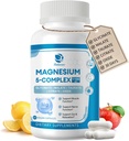 5-in-1 Magnezyum Kompleksi Vitamins & Herbal Extracts, 30 Days Supply with Magnezyum Glycinate Citrate Malate Taurate Oksit for Calm Bone Muscle Energy Cortisol Balance, Vegan