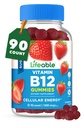 Lifeable Sugar Free Vitamin B12 Gummies | 1000 mcg | Great Tasting B12 Vitamins Gummies | Enerji, Mood, and Metabolism Support | B 12 Vitamin Gummies for Men, Women, Yetişkinler | 90 Gummies