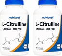 Nutricost L-Citrulline 750 mg, 180 Capsules (2 Şişe)