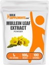BulkSupplements.com Mullein Leaf Extract - Verbascum Thapsus, Mullein Supplement - Herbal Supplement for Immune Support - Gluten Free, 1g per Service, 100g (3.5 oz)