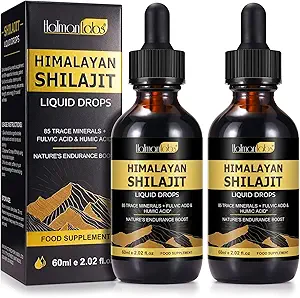 Shilajit Pure Himalaya Organik Giyim Durağı, Pure Himalaya Shilajit Machinery Liquid Gold Supplement, Shilajit Organic Drop Rich in 85+ Trace Minerals, Shilajit for Men & Women (2.02 Fl Oz)