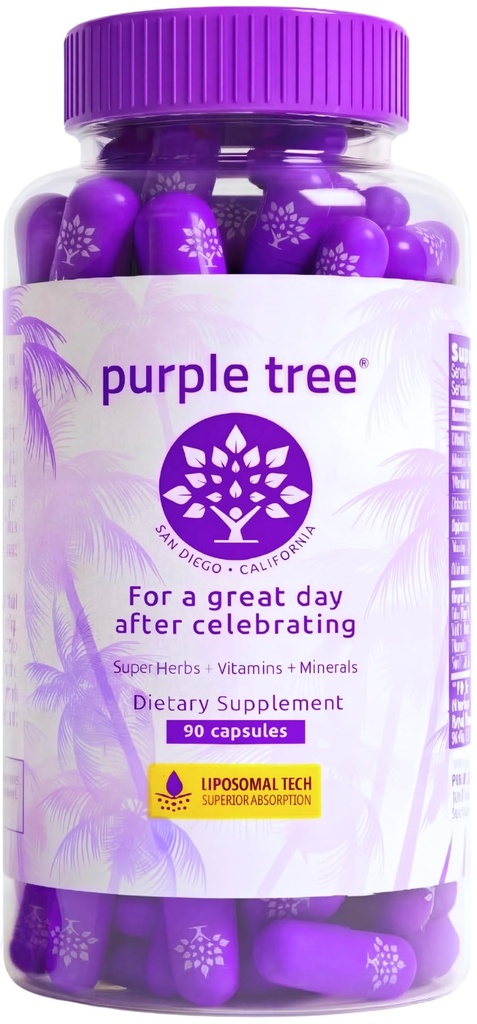 mor ağacı Post-Celebration Wellness | Liver Support, Body Replenisher, Hızlı Hydration | Dihidrmyricetin DHM, Milk Thistle, Electrolytes, B, Willow Bark, Quercetin (90 Pills)
