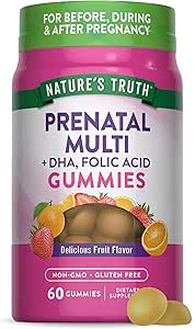 Nature's Truth Prenatal Multivitamin Gummies | with DHA & Folic Acid | 60 Kont | Meyve Flavor | Non-GMO & Gluten Free Supplement