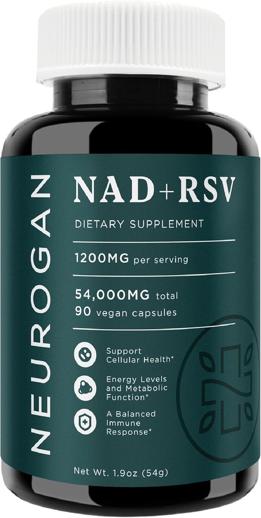 NAD + Resveratrol Capsules 1:1 - 1200 mg Oda başına, 90 Ct - Hücre Sağlığı ve Sağlıklı Aging Supplements, Enerji & Immune Support - Nicotine Adenine Dinüot Nide Tamam Tamam Tamam Tamam