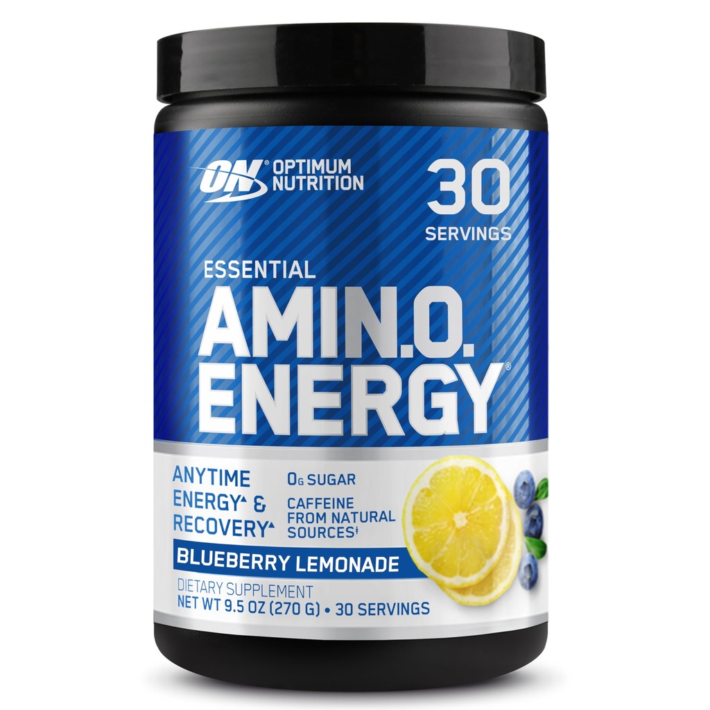 Optimum Beslenme Amino Enerji - Yeşil Çayla Çalışmak, BCAA, Amino Asitler, Keto Friendly, Green Coffee Extract, Energy Toz - Blueberry Lemonade, 30 Hizmet (Pazar Mayıs Vary)