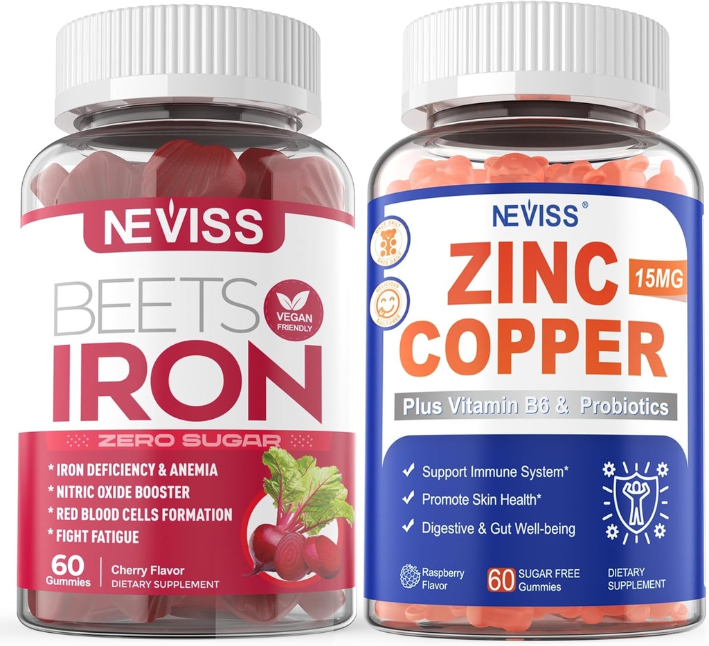 Demir Gummies + çinko Copper Gummies
