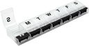 EZY DOSE Weekly (7-Ημέρα) AM/PM Daily Pill Organizer, περίπτωση βιταμίνης, και Medicine Container, X-Large Compartments, Arthritis Φιλικό, βολικό και εύκολο στη χρήση, σαφές / μαύρο, Σχεδιασμός μπορεί να Vary, BPA Δωρεάν