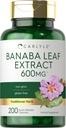 Carlyle Banaba Leaf Extract Capsules 600 mg | 200 Count | Non-GMO, Gluten Free
