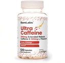Genişletilmiş Salı Caffeine Pills + Caffeine L-Theanine + Focus & Energy Supplement + No Jitters, No Crash + Natural - 120 Capsules