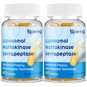 Liposomal Nattokinase2.000 FU Serrapeptase 360,000 SPU Enzyme Supplement - Synergistic Enzymes ve Nutrient Mix & Inulin for Circulatory, Gut, Digestion 60 Capsules (2 Şişe)