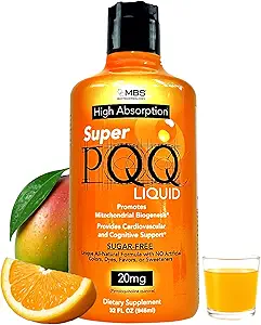 Mitogenesis - Super PQQ Liquid - Εξαιρετικά απορροφήσιμη πυρρολοκινολίνη κινόνη 20 Milligram, Best Liquid PQQ για μιτοχονδριακή βιογένεση, υποστηρίζει την υγεία της καρδιάς, γνωστική λειτουργία και ψυχική εστίαση