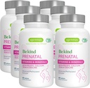 Igennus Metilated Prenatal Multivitamin for Women, Folate for MTHFR, High Abors, Pure & Clean, Gentle Iron, Choline,uba & Magnezyum, Vegan Gebelik Vitaminleri, Halal, Non-GMO, 60 Tablet x 6