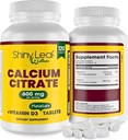 Shiny Leafdis Minis 600 mg - ABD'de Yapılmış 600 mg Plus Vitamin D3 for Bariatric Post-Op and Gastrik Bypass for Women and Men, Easy to Swallow, Made in USA, Vegetarian - 120 Ct.