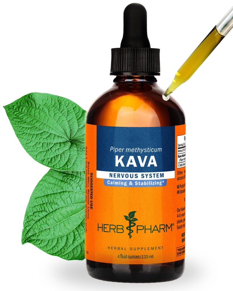 Stres Desteği ve Rahatlama için Organik Kava Kökü: Vegan Kava Ekstraksiyonu, Calm & Relaxed Mood, Gluten-Free, 4 Oz | Up to 3 Ay Supply