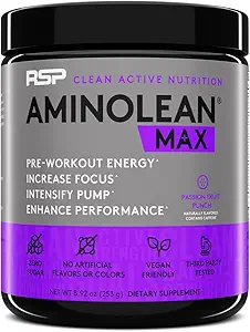 RSP NUTRITIONEnergyLean MAX Pre Workout - Intense Energy, Massive Pumps, Lazer Doğal Caffeine, Nitrik Oksit, Beta Alanine, BCAAs, Nootropics, 25 Serv
