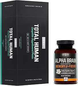 ONNIT συνολική ανθρώπινη + Alpha Brain 90ct στοίβα
