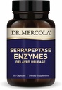 Dr. Mercola Serrapeptase Enzymes - Supports Healthy Cellular Function - Delayed Release - Non-GMO, Gluten-Free & Soy-Free - 60 Capsules