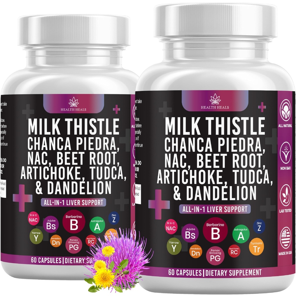 Süt Butle NAC Chanca Piedra Beet Root Artichoke Dandelion Root - Liver Supplement Plus Astraus TUDCA Choline & Ginger- 120 Kont