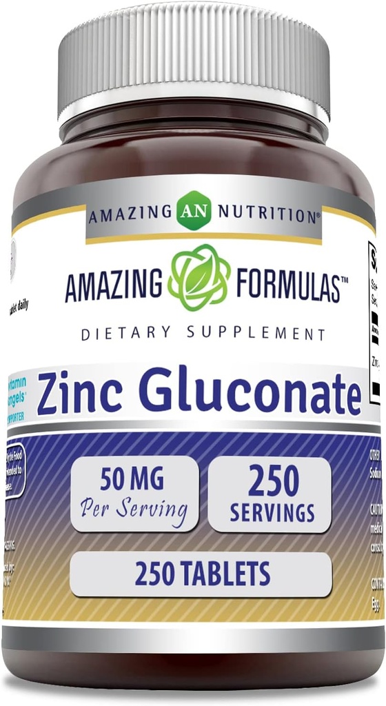 Amazing Formulas Zinc Gluconate 50 Mg συμπλήρωμα 