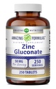 Amazing Formulas çinko Gluconate 50 Mg Supplement | Tabletler | Non-GMO | Gluten-Free | ABD'de Made (1 Pack | 250 Count)