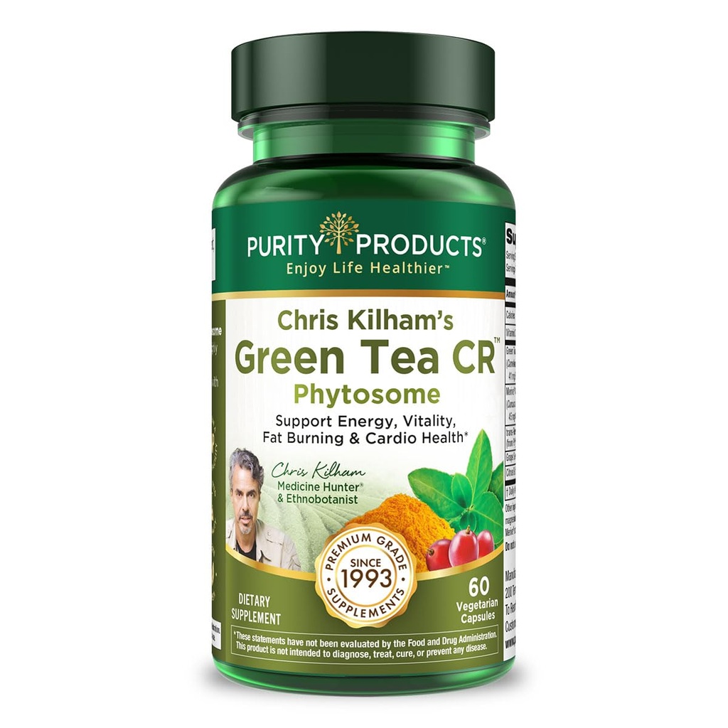 Basit Ürünler Yeşil Çay CR w/Phytosome Technology for Boosted Bioavailability from Chris Kilham 60 Capsules