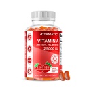 Vitamatic Sugar Free Vitamin A 25000 IU Gummies (Retinyl Palmitate) - Natural Strawberry Flavor - 120 Pectin Based Gummies (1 Şişe)