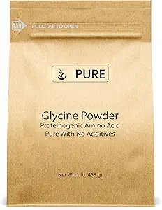 PURE ORIGINAL INGREDIENTS Glycine Power, 1 lb, Non-GMO, Non-Essential Amino Acid
