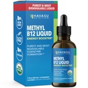 USDA Organik Vitamin B12 Liquid Drops - Gelişen Enerji ve Nervous Sistem Desteği - 30 Hizmet - Aborpsiyon için Yüksek Biyo kullanılabilir - Non-GMO, Vegan, Strawberry Flavor, 1 Fl Oz