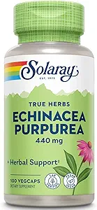 SOLARAY Echinacea Purpurea Root 440 mg | Sağlıklı Immune & Respiratory Function Support | 100 VegCaps