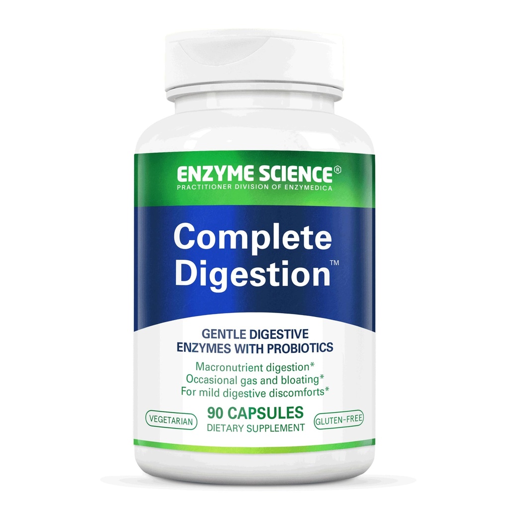 Enzyme Science - Πλήρης Πέψη, Πλήρης Υποστήριξη για την Πεποίθησή της Υγείας και Βοήθεια για τη μείωση του αερίου, Bloating, Δυσπεψία, και Ανωμαλία με 125 δισεκατομμύρια CFU Προβιοτικά, χορτοφάγους, 90 κάψουλες