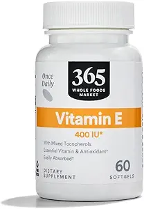 365 by Whole Foods Market, Vitamin E 400 I with Karma Tocopherols, 60 Count