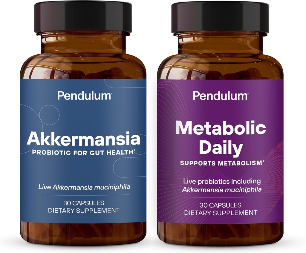 Pendulum Akkermansia & Metabolic Daily Bundle - Ζωντανά Συμπληρώματα Προβιοτικών Ενισχύουν την παραγωγή GLP- 1, Υποστήριξη Μεταβολισμός