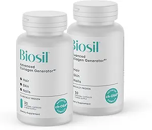 Biosil Collagen ATM Supplement - 30 Original Capsules, 2 Paket - Skin, Hair, Nails & Ortaklar için patentli ch-OSA Activator - Supports Natural Production - 30 Günlük Supply