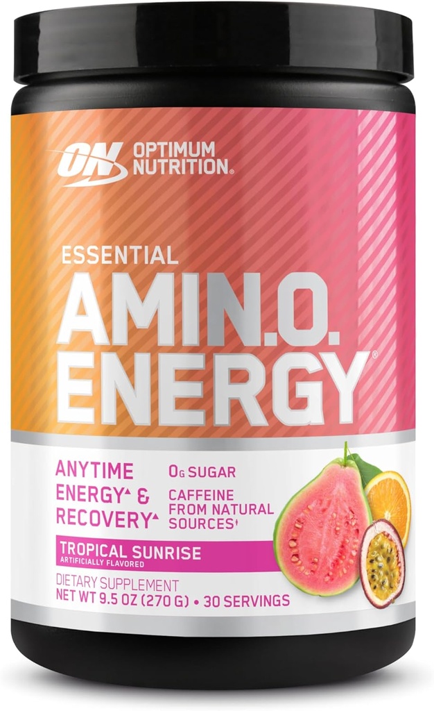 Optimum Beslenme Yeni Flavor Amino Enerji - Yeşil Çay, BCAA, Amino Asits, Keto Friendly, Green Coffee Extract, Energy Toz - Tropikal Sunrise, 30 Hizmet (Pazar Mayıs Vary)