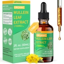 Lung Cleanse için Organik Mullein Drops, Immune & Respiratory Desteği için Güçlü 1700 mg Mullein Leaf Ekstraksiyon, Doğal Mullein Supplement Tincture Drops Non-GMO & Vegan, 2 Fl Oz Oz