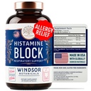 Allergies için Histamine Blocker - Quercetin, Sting Nettle Flavonoids Natural Antihistamin Tabletleri - Antihistaminler Yetişkinler için - 60 Histamine Block Capsules