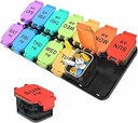 Ekstra Büyük Haftalık Pill Organizer - 7 Gün AM/PM Pill Box, Vitaminler ve Supplements için Günde iki kez, Airtight & Detachable Design, Daily Drug Management için İdeal