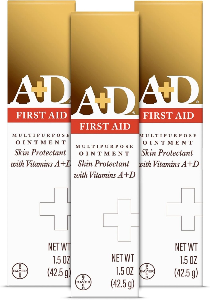 A+D İlk Yardım Ointment, Multi amaçlı Kuru Skin Moisturizer ve Skin Korumacı, 1.5 Oz (Pack of 3)
