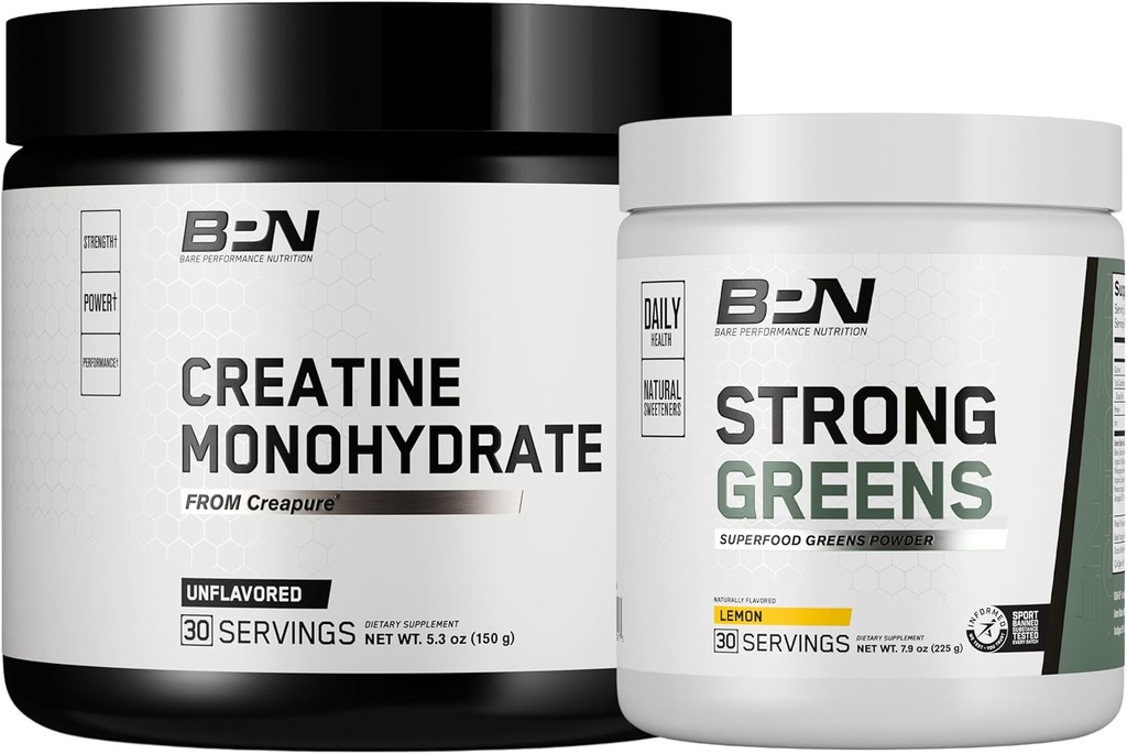BARE PERFORMANCE NUTRITION BPNtine Monohidrat ve Güçlü Yeşiller Paket