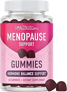 Menopause Support Gummies | Hormon Dengesi Sıcak Flashes, Gece Terleri, Mood Swings, & Bloating | Phytoestrogen Soy, D3, PABA, Biotin | Vegetarian, Gluten-Free | 60 Countarian